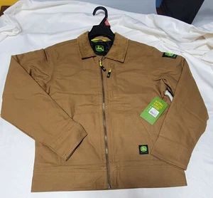 John Deere BOYS Long Sleeve Tractor Jacket Full Zip 100% Cotton SIZE: M / 8 -NEW - Picture 1 of 6