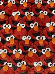 Sesame Street Elmo Neck Tie Cartoon Fun Nostalgic Men's Black & Red Jim Henson - Picture 1 of 6