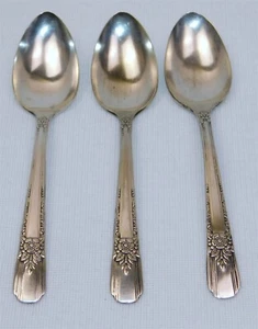 3 Vernon International Silber versilbert 4,5" Demitasse oder Baby Löffel  - Bild 1 von 8