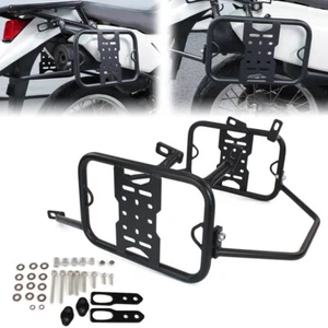 Alforjas negras alforjas de soporte para alforjas aptas para KAWASAKI KLR650 2008-2018 - Imagen 1 de 16