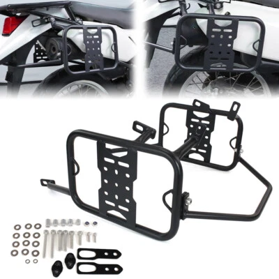 Portaequipajes laterales para motocicleta aptos para Kawasaki KLR650 2008-2018 negro Foto 1 de 4