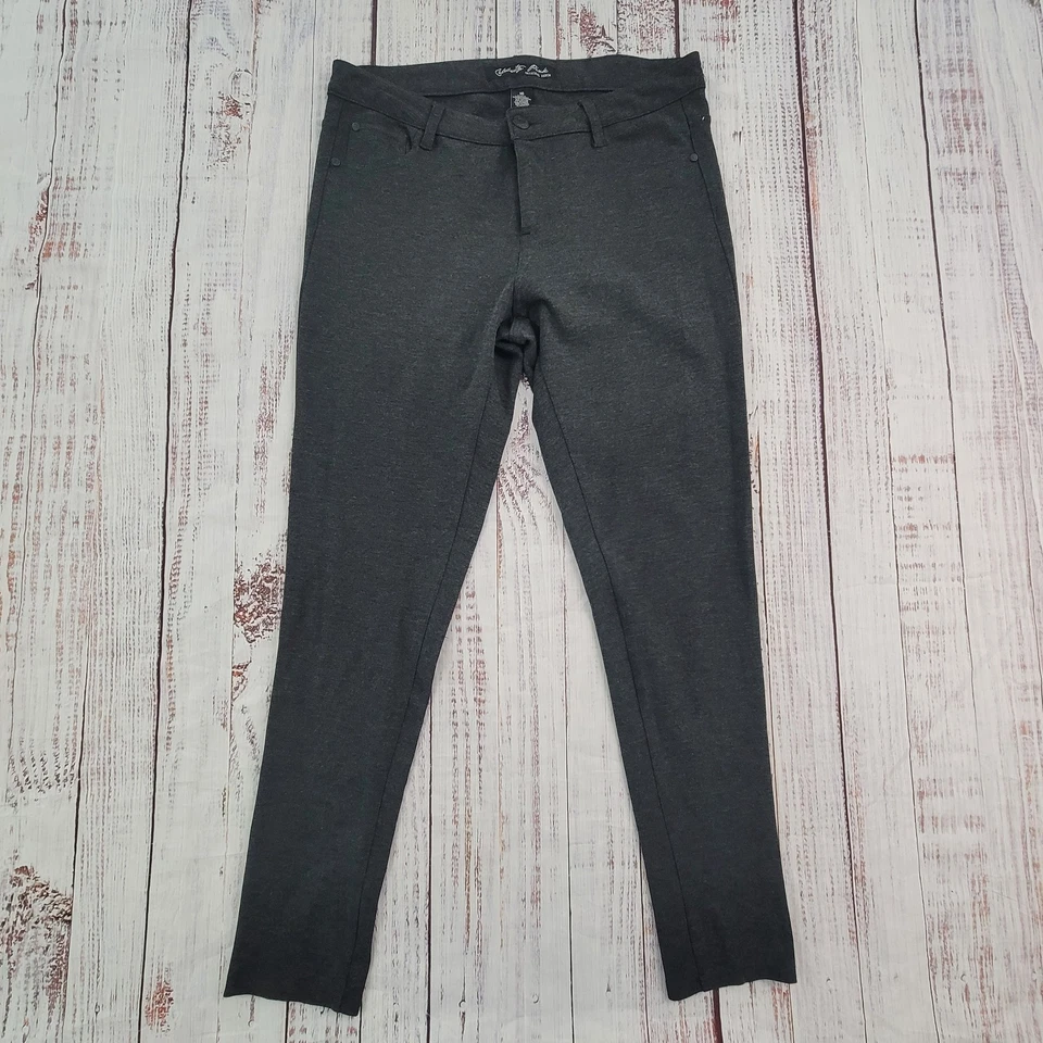 Celebrity Pink Charcoal Gray Ponte Knit Skinny Leg Pants Women's 16 - Image 1 of 4
