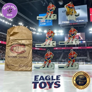 L👀K Rare Eagle Toys Metal Table Original Hockey Players 1950 Canadians Full Set - Picture 1 of 20