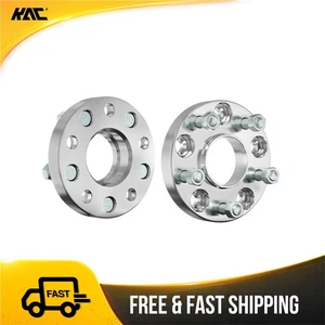 Set of 2 5x5" 1" Wheel Spacers 71.5mm M14x1.5 For Jeep Grand Cherokee Wrangler - Picture 1 of 14