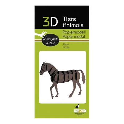 fFidolin Modello di carta 3D – cavallo, in carta, b/h/T: circa 12 × 9 × 4,5 cm ( - Immagine 1 di 3