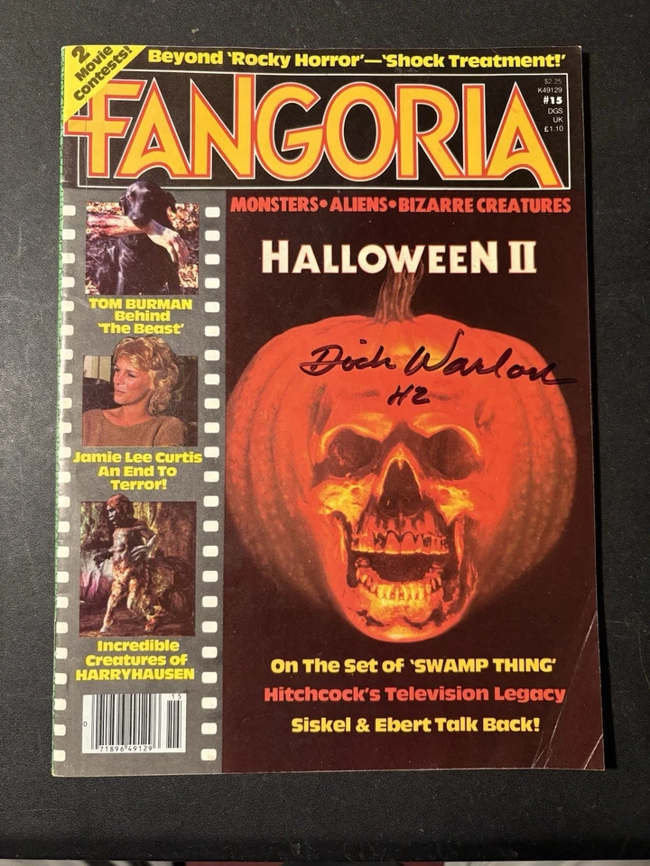 Rare! Signed! Dick Warlock ~ Fangoria Horror Magazine #15 1981 Halloween II - Image 1 of 4