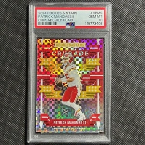 2024 PANINI ROOKIES & STARS CROCIATA PATRICK MAHOMES II RED PLAID PSA 10 GEM MINT - Foto 1 di 2
