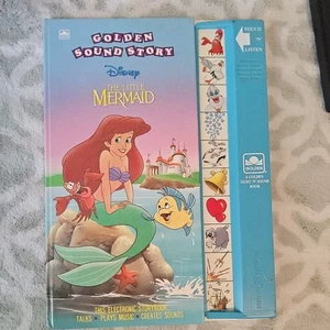 Disney Golden Story The Little Mermaid Sight N' Sound Electronic Storybook WORKS - Picture 1 of 7