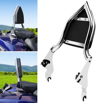 Backrest Sissy Bar Fit For Harley Touring Street Glide Road Glide 2009-2024 - Image 1 of 4