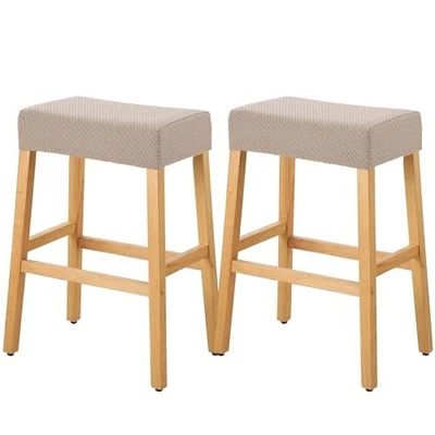  Stool Covers Rectangle - Pack Stretch Waterproof Saddle Seat Cover 2 T-khaki - Image 1 of 4