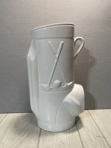 Neuwirth Bolsa de Golf Cerámica Blanca Bote de Basura Paraguas Soporte Mediados de Siglo Moderno Raro - Imagen 1 de 16