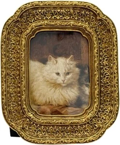 CISOO 2.5x3.5 Vintage Small Picture Frame, Antique Ornate Gold Wallet Size Photo - Picture 1 of 6