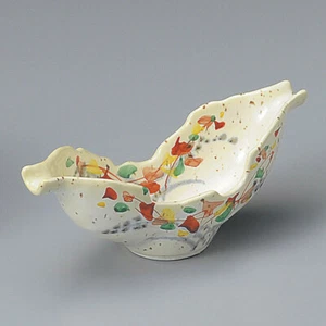 Bowl Boat shape Mino ware Unique Japanese pottery 16×6.4×5.9cm 1905 - Foto 1 di 1