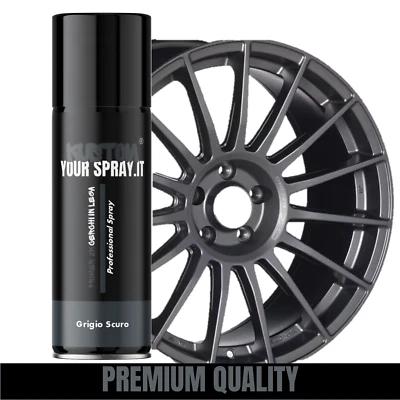 KUSTOMYOURSPRAY.IT Primer spray 2k GRIGIO SCURO Bicomponente bomboletta per cerchi in lega
