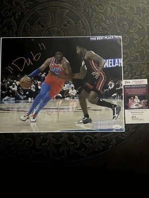OKC Thunder Jalen Williams Signed 11x14 Photo With Inscription And JSA COA - Image 1 of 2