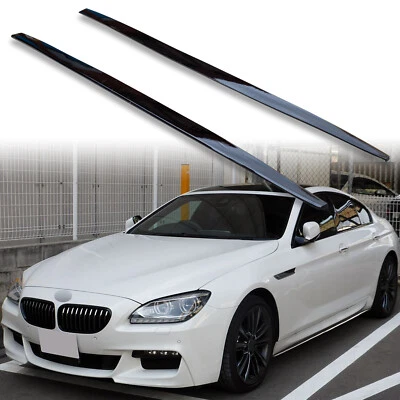 FYRALIP Gloss Black Side Skirt Extension Panel Splitter For BMW M6/M Sport F06 - Imagem 1 de 4