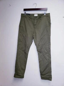 7 For All Mankind Pants Mens 34x31 Olive Green Luxed Performance Tapered Slim - Picture 1 of 6