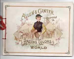 1880s Allen & Ginter Tobacco Card Booklet " Racing Colors of the World " Jockeys - Picture 1 of 4