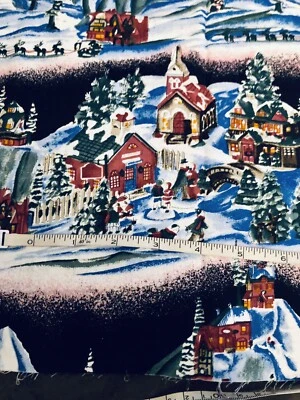 Ceramic Christmas Village City Scene Mary Ellen Hopkins Collection 4 SSI 1/2 Yd - Image 1 of 4