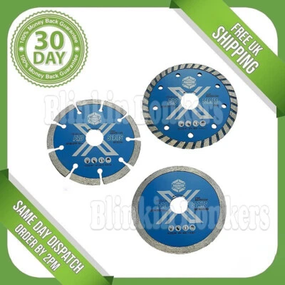3 X 115MMANGLE GRINDER DISCS  4.5" DIAMOND GRINDING STONE CONCRETE BRICK CUTTING - Image 1 of 4