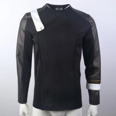 Para Strange New Worlds Capitán Pike MM Chaquetas Negras Flota Estelar Uniformes Disfraces Foto 1 de 4