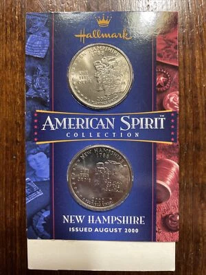 2000 HALLMARK AMERICAN SPIRIT QUARTER P & D NEW HAMPSHIRE UNCIRCULATED ORIG PKG - Image 1 of 2