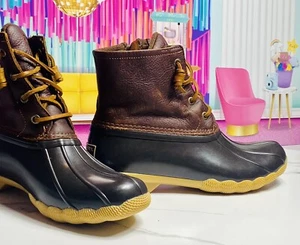Sperry Saltwater Duck Woman Brown Casual Boots Sts91176 Size 7 - Picture 1 of 5