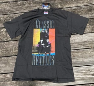 VTG THE BEATLES ' CLASSIC BEATLES ' DOUBLE SIDED ROCK BAND T SHIRT NWT - Picture 1 of 7