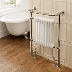 Bathroom Towel Rail Radiator Chrome Heated Modern Towel Warmer Rail - Picture 1 of 5