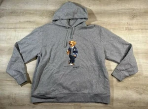 NWT Polo Ralph Lauren Mens Big&Tall Hoodie Heathr Gray 3XLT POLO BEAR Sweatshirt - Picture 1 of 6