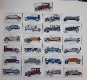Motor Cars. 1922. Lambert & Butler cigarette cards.