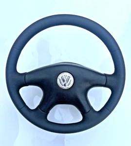 ✅ Lederlenkrad Lenkrad VW Volkswagen Transporter T4 NEU LEDERBEZUG Neu Beziehen - Bild 1 von 2