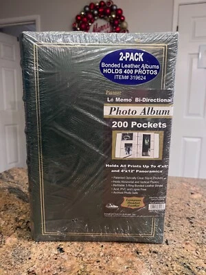 工厂密封先锋 2 件装粘合皮革相册可容纳 400(4x6) — 第 1/3 张图片