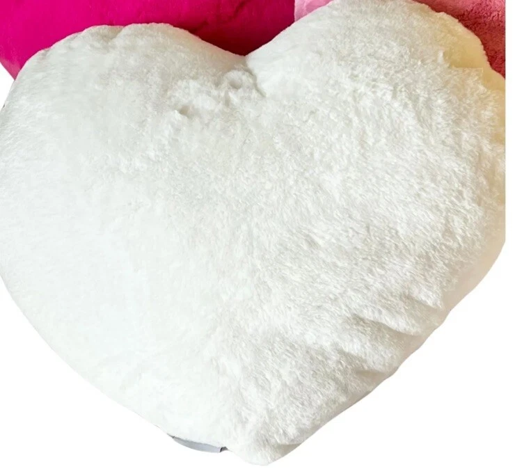 Cupcakes y Cachemira Día de San Valentín Blanco Marfil Corazón Imitación Piel Almohada Foto 1 de 3