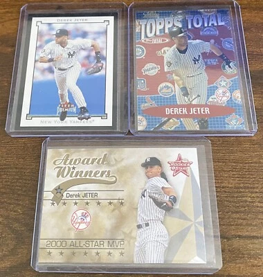Derek Jeter 2002 Fleer Premium Leaf Rookies & Stars Topps Lote Total (3) RL01 Foto 1 de 2