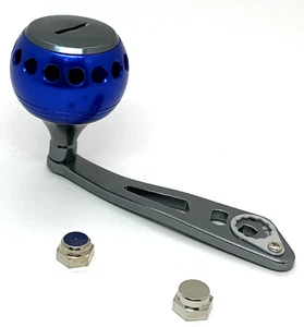 Power Handle 5X8 Shaft Fit Shimano Daiwa Okuma Abu Garcia Reels With R/Left Nuts - Picture 1 of 9