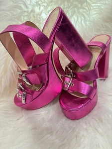AGL Fuchsia Women's Sandals YOOX Size 7,5 - Picture 1 of 3