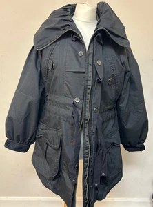 Stella McCartney Adidas Black Long Padded Utility Parka Size 12 EU40 Preloved - Bild 1 von 12