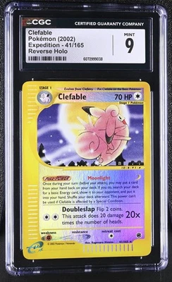 CGC 9 MINT Clefable 2002 Expedition 41/165 Reverse Holo Pokemon Card - Image 1 of 2