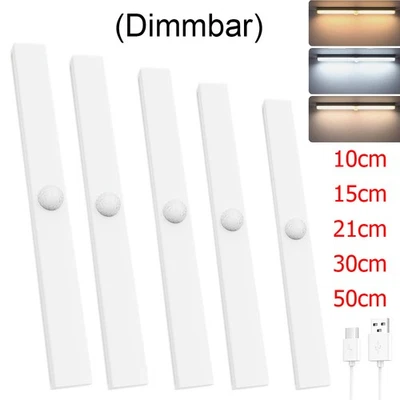 LED Unterbauleuchte mit Bewegungsmelder AKKU Lichtleiste Küche Schranklampe USB - Bild 1 von 4