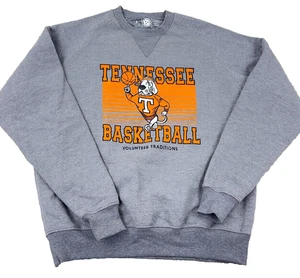 Tennessee Volunteers Felpa Uomo Grande Grigio Arancione Girocollo Vols Basket - Foto 1 di 9