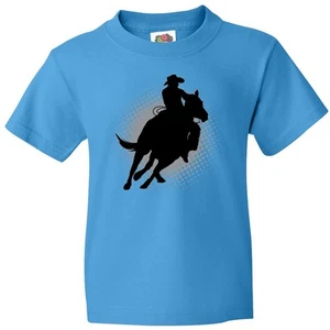 Inktastic Rodeo Rider Team Roping Youth T-Shirt Riding Future Quarter Breakaway - Picture 1 of 4