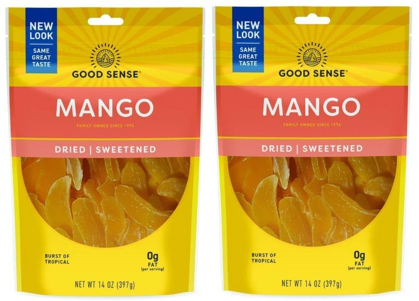 Good Sense Mango Dried Sweetened Fat Free Tropical Fruit Snack, 14 oz (2 Bags) - Image 1 of 1