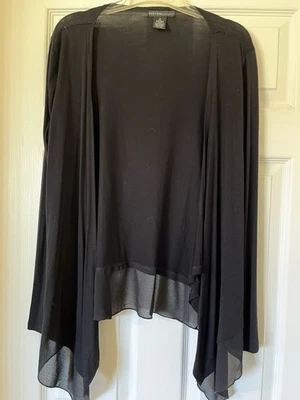 Cárdigan para mujer Design History con luz frontal abierto negro, talla pequeña Foto 1 de 4