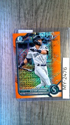 VICTOR LABRADA 2022 BOWMAN #BCP150 CHROME PROSPECTS ORANGE MOJO 13/25 - Image 1 of 2
