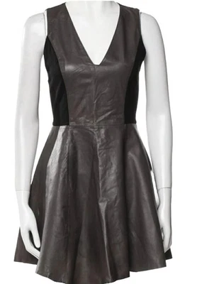 Alice + Olivia Leather Vixen dress S6 - Image 1 of 4