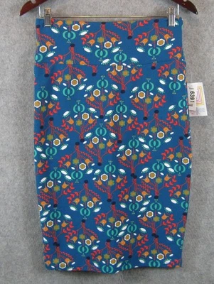 Falda Lápiz LuLaRoe Texturizada Elastizada Cassie Talla Pequeña Azul Floral Nueva con Etiquetas Foto 1 de 4