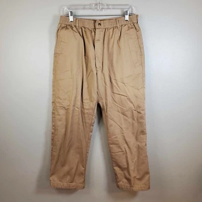 Habands Ice House Pants Mens Sz 36 S Brown Cotton Flannel Lined Slacks 30x26 - Image 1 of 4