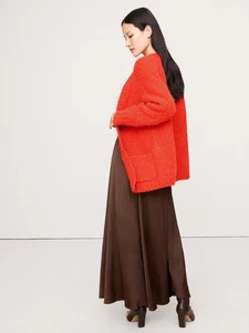 Banana Republic XL italienische Alpaka-Mischung Strickjacke feuerrot #815932 Herbst 2025 - Bild 1 von 10