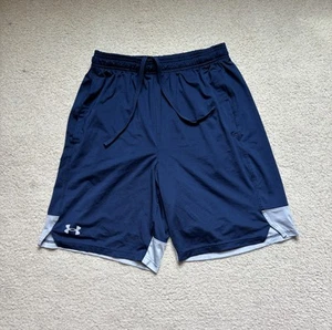 Under Armour Navy Blue Shorts Adult Medium Loose Fit EXCELLENT CONDITION - Picture 1 of 2